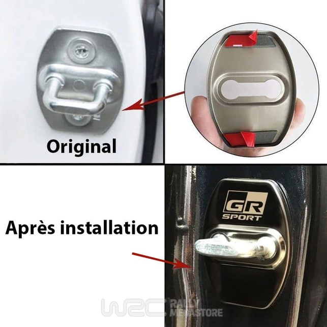 CACHE DE PROTECTION POUR SERRURE DE PORTE TOYOTA GR SPORT